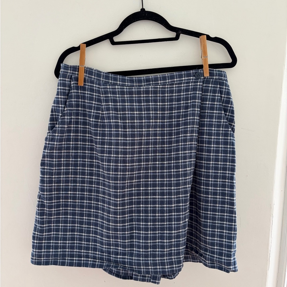 Vintage Blue Plaid Women's Skort